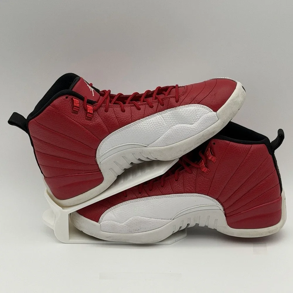 Jordan 12 Retro Gym Red Alternate 2018 White 130690-601 Size 11m Very Nice Pair
